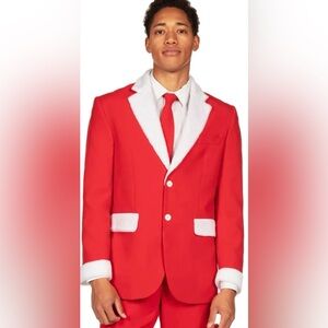Tipsy Elves Festive Red Blazer with White Trim